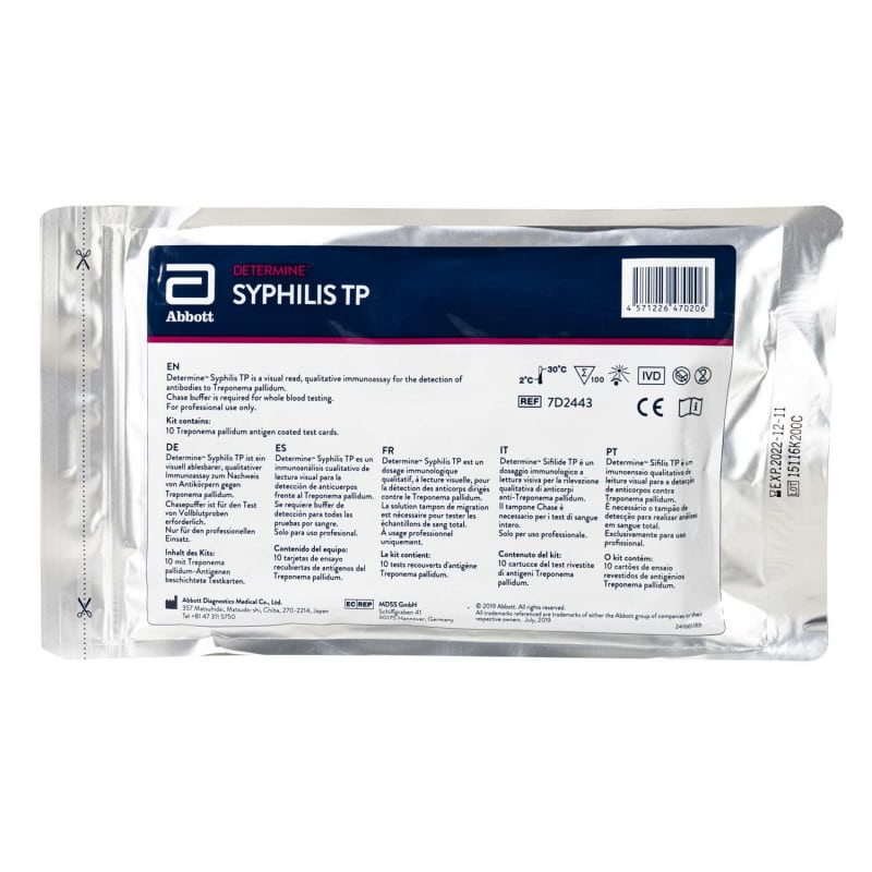 DETERMINE™ Syphilis TP Rapid Test Include Buffer & Capillary 30 Tests