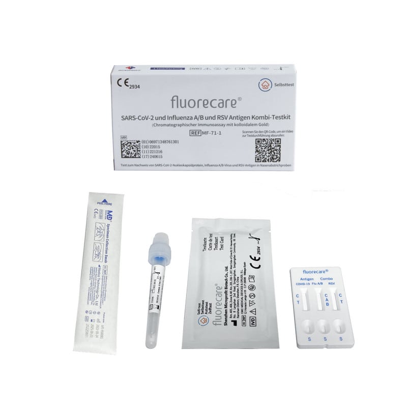 Fluorecare® Combo Test (Covid-19, FLU A&B, RSV)