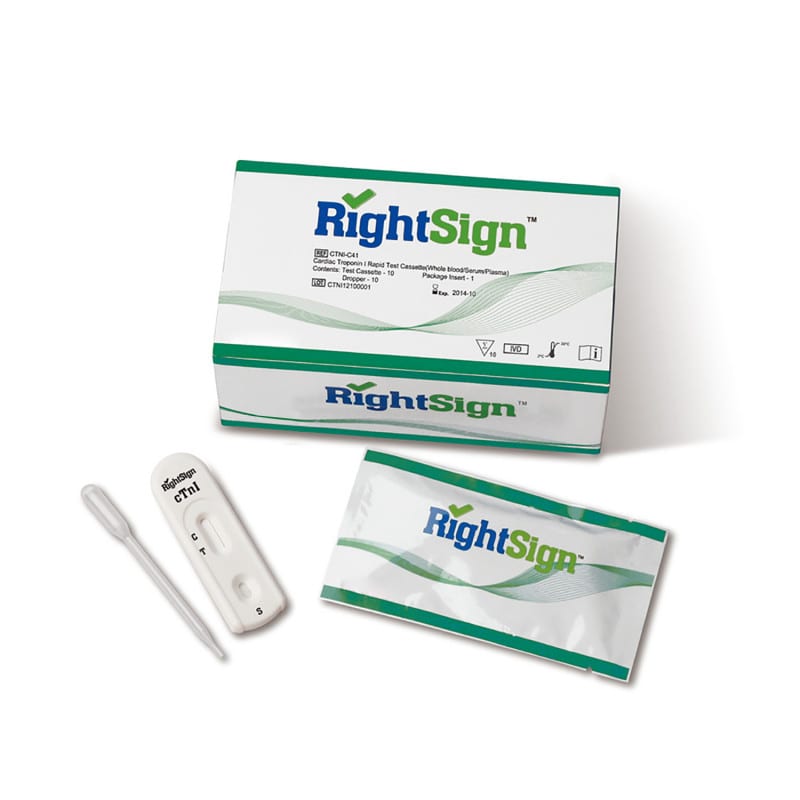 RightSign cTnI Troponin Test, 10 Tests
