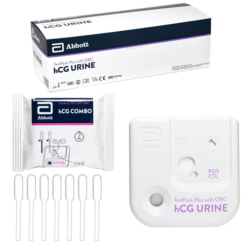 Alere TestPack +Plus hCG Urine 20 Tests – POC Diagnostics