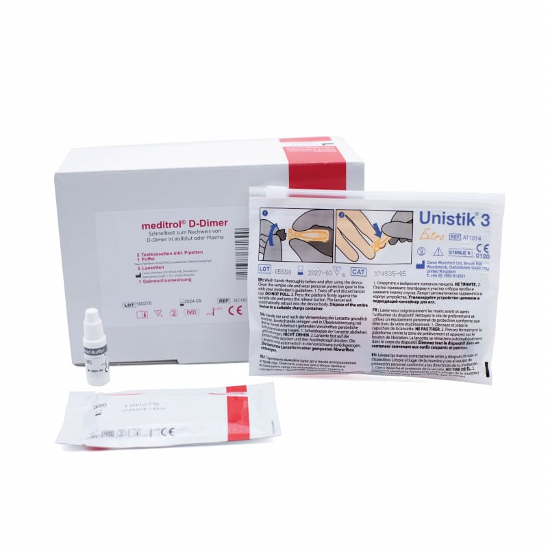 meditrol® D-Dimer Test 5 Test Cassettes 5 Test Cassettes